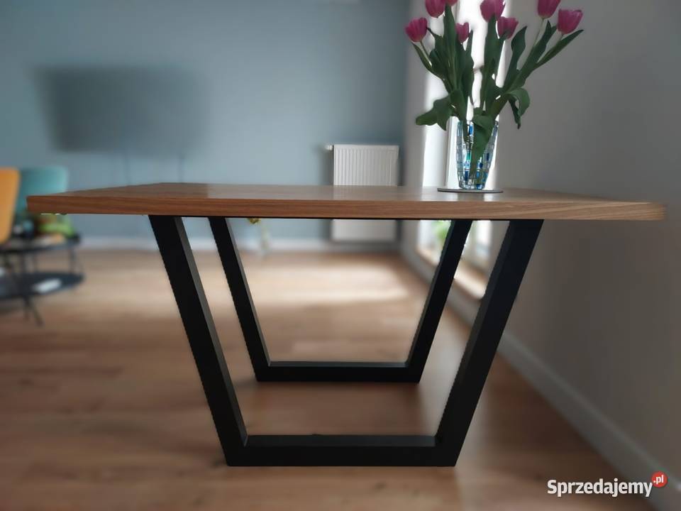 Stół industrialny fornir dębowy