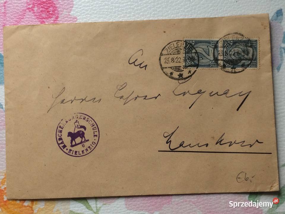 1219 SULĘCIN Niemiecka koperta Szczecin