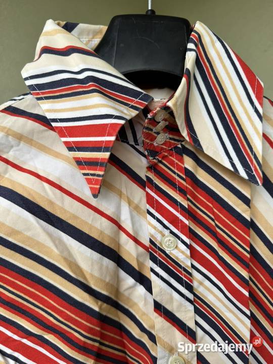 Koszula męska w ukośne paski rozmiar L wielkopolskie Poznań