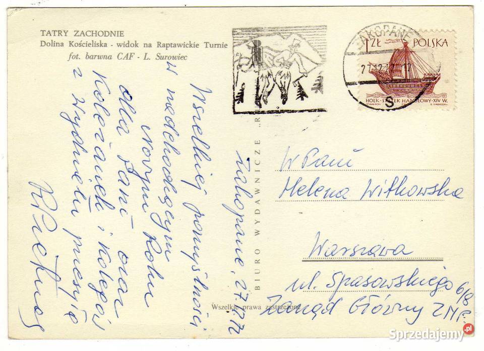 TATRY ZACHODNIE DOLINA KOŚCIELISKA RAPTAWICKIE Krynki