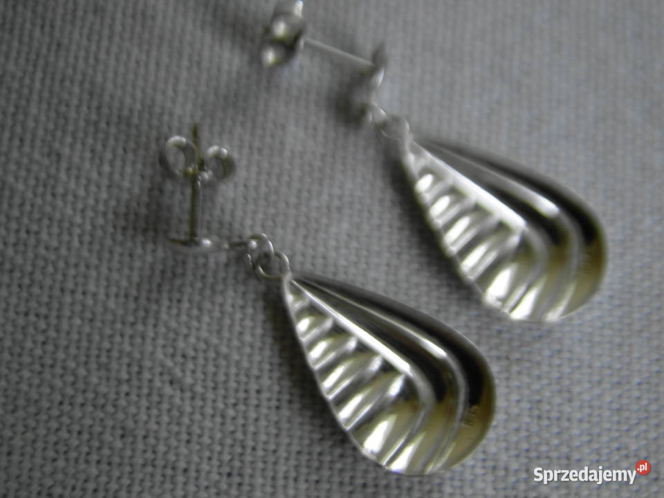 Stare kolczyki srebrne odświeżone mazowieckie Warszawa