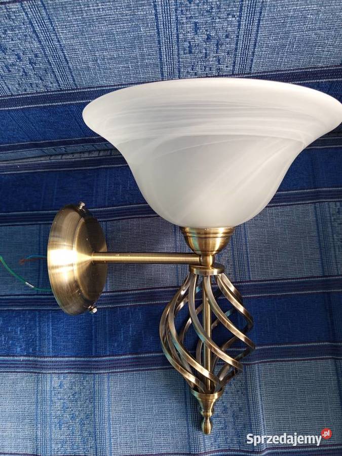 Kinkiet Secesja szklany mrozowy klosz antycznego mazowieckie Warszawa