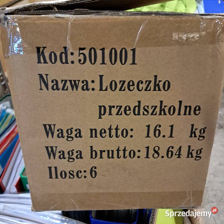 łóżeczko przedszkolne niebieskie Bambino 501001 Pszczółki