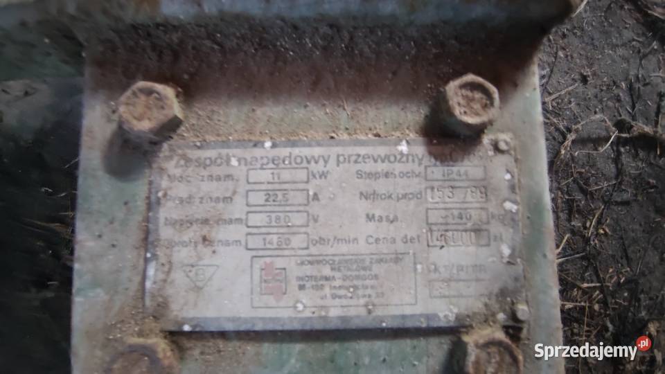Silnik 11kW na wózku Zelów