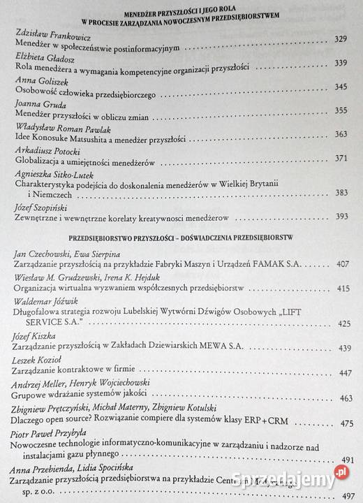 Future 2002 Tom 1 i 2 Zarządzanie przyszłością Rok wydania 2002 lubelskie