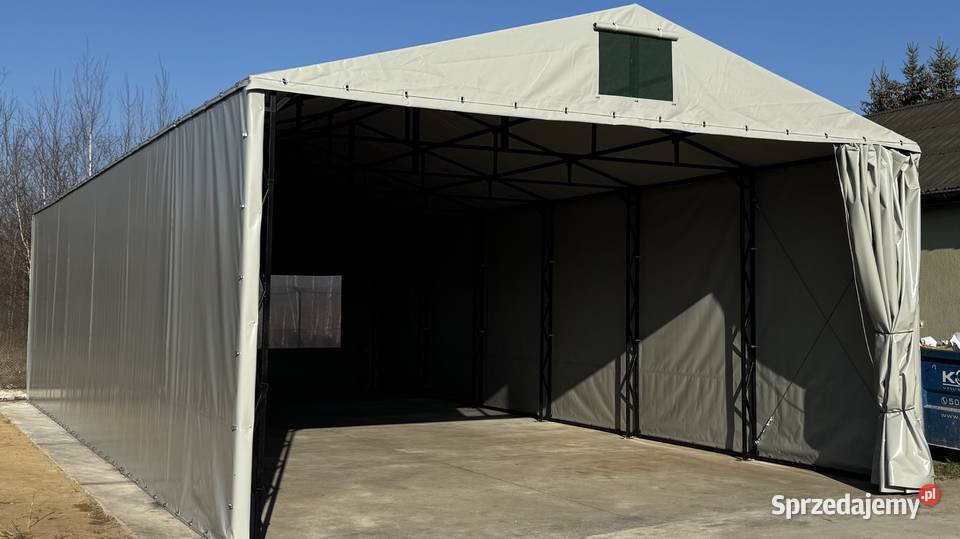 Hala namiotowa całoroczna magazyn z plandeki PVC Olsztyn