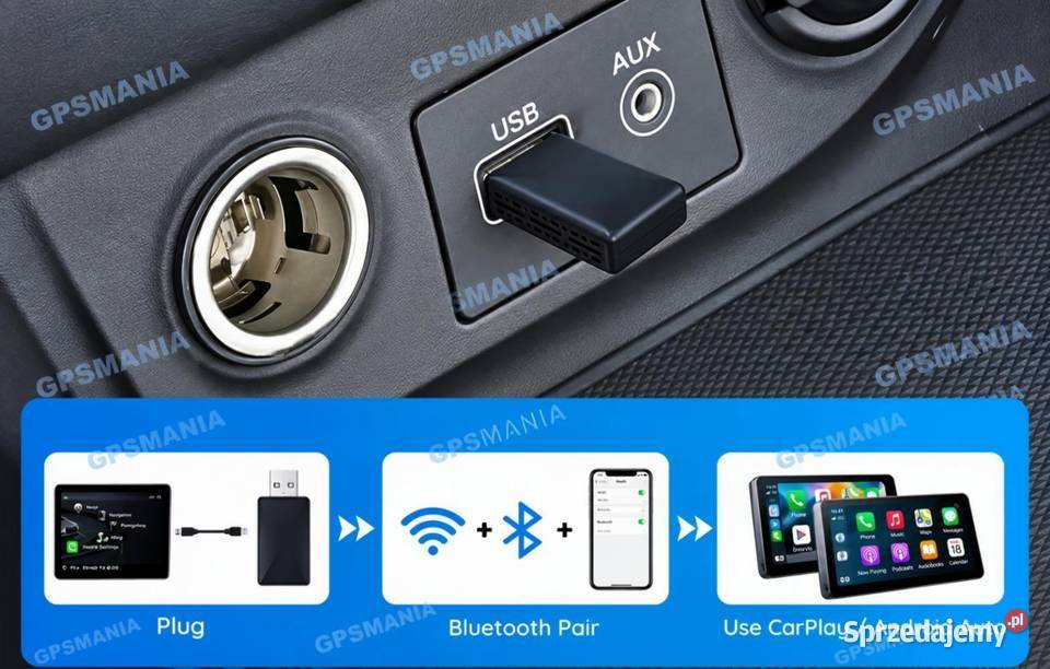 Bezprzewodowy Adapter USB Apple CarPlay do sprzedam
