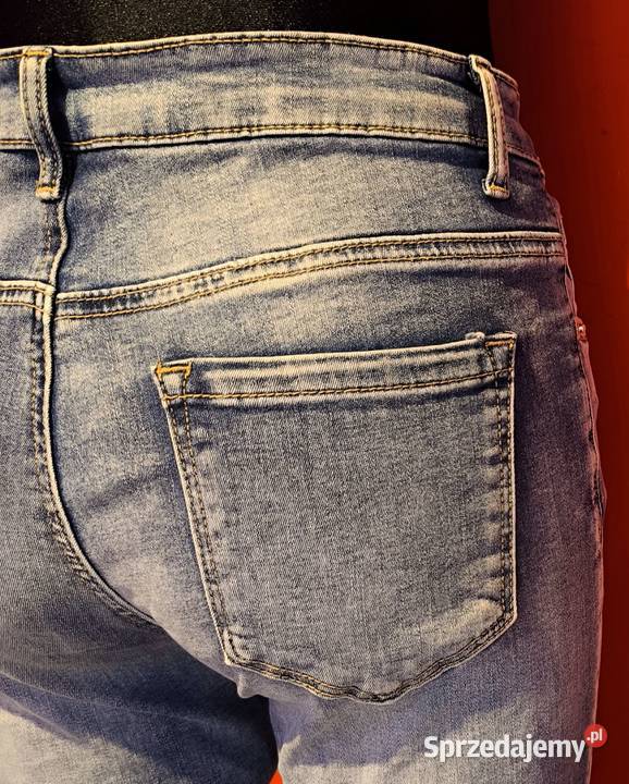 Jeansy dziurami Bez wzoru Bolesławiec