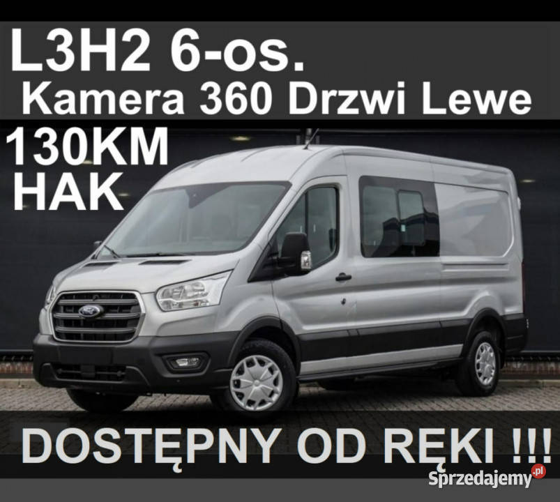 Ford Transit 130 L3H2 6os Kamera 360 Hak Drzwi Szczecinek