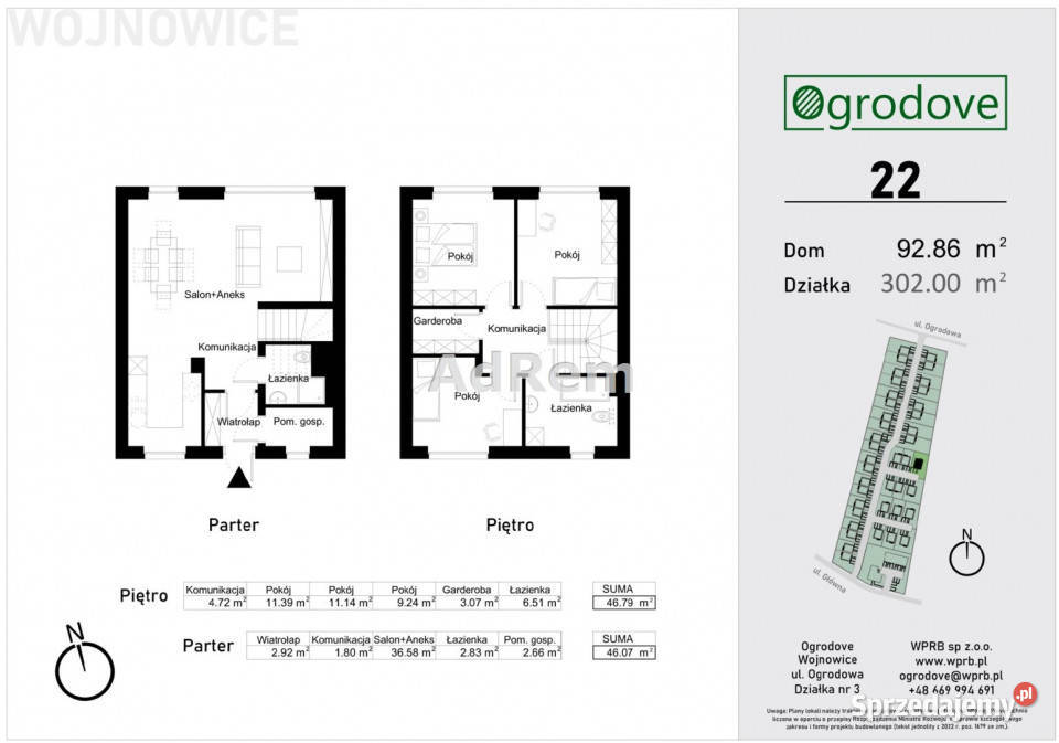 Dom wolnostojący Wojnowice Ogrodowa 9286m2 302m2 dolnośląskie Czernica