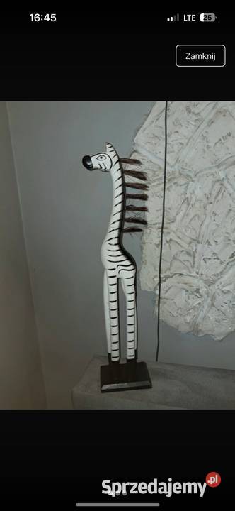 Figurka żebra Boho skandynawski dekoracja biały Lubin