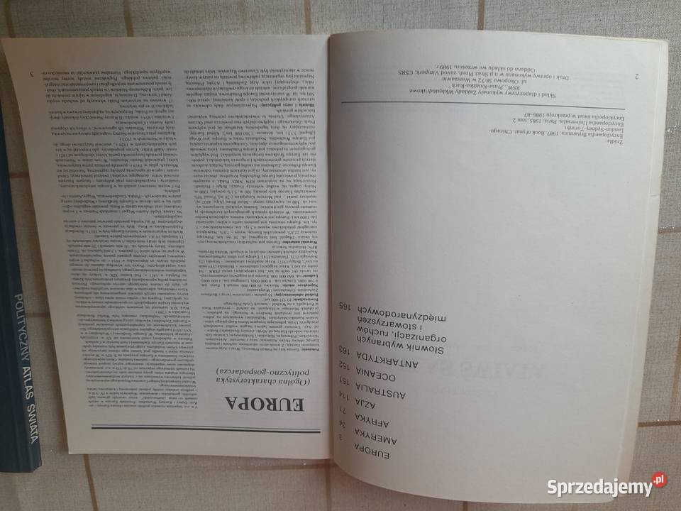 Stary Polityczny atlas świata Rudnik nad Sanem