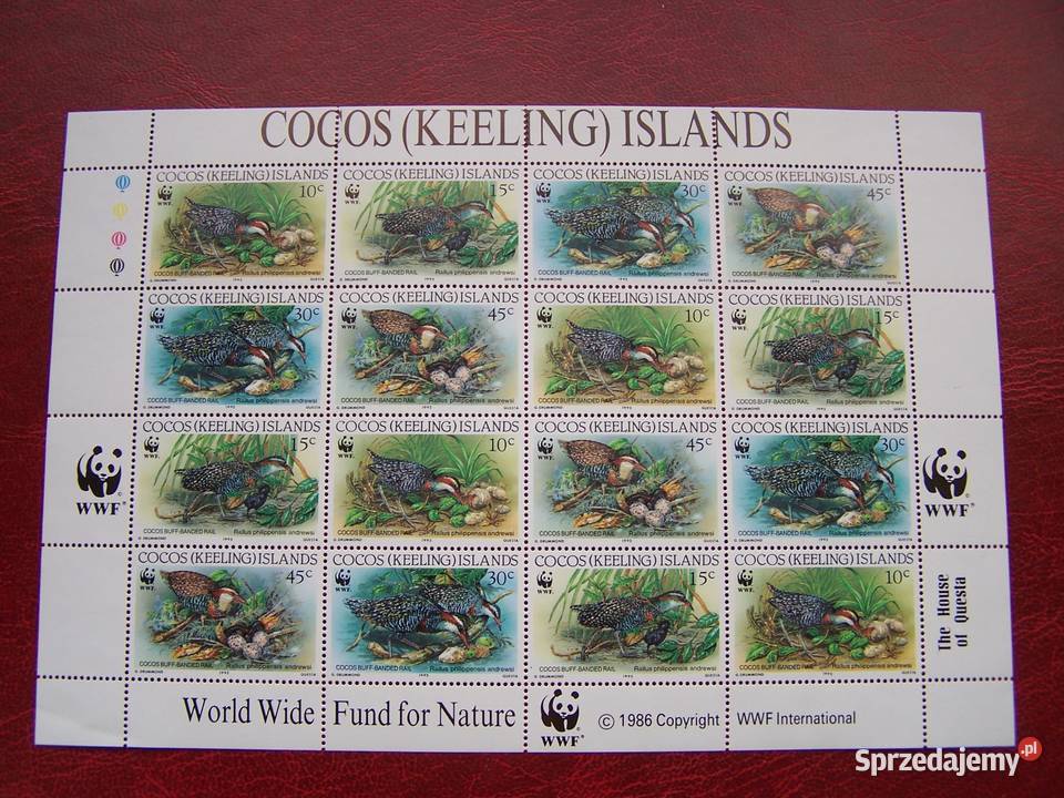 Cocos Island 1992 MNH Mi 26770 Fauna Ptaki Tychy sprzedam