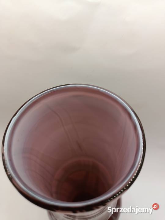 Wazon artystyczny grube szkło piękne wgłębienia Zamość