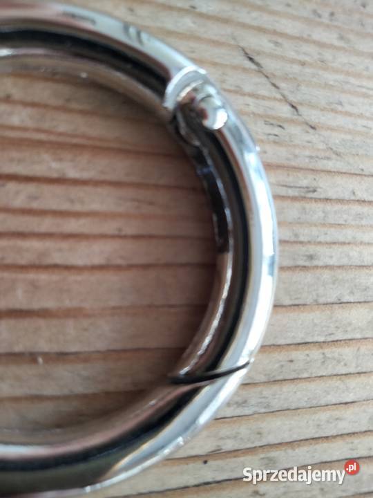 Kółko rymarskie metalowe srebrne zamykane 443156 Ostrów Wielkopolski