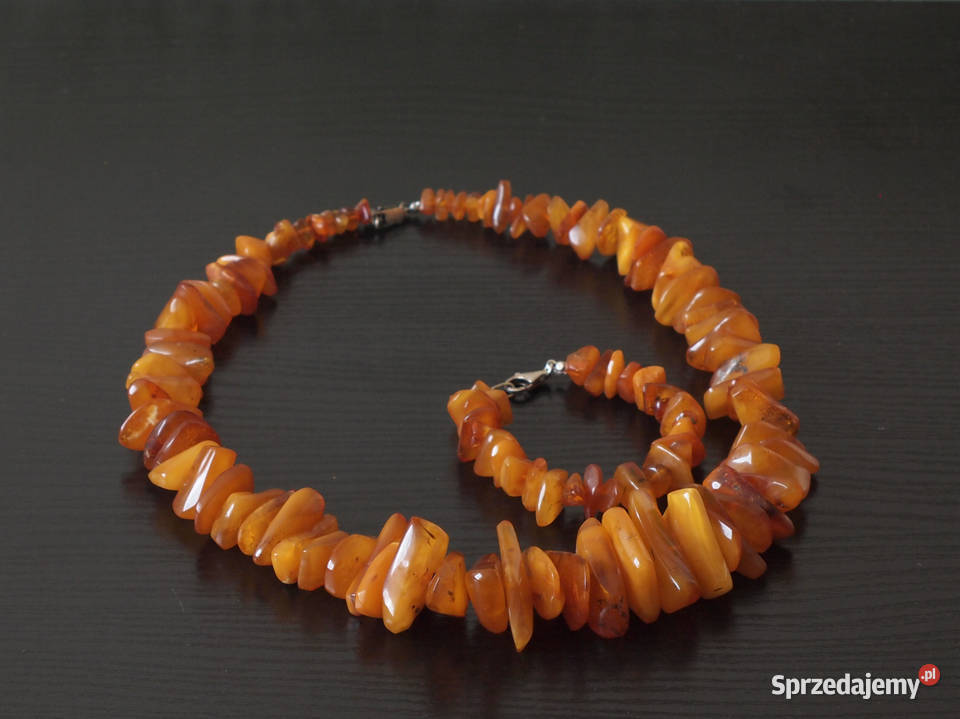 Bursztynowe korale naszyjnik i bransoletka Pszczyna sprzedam