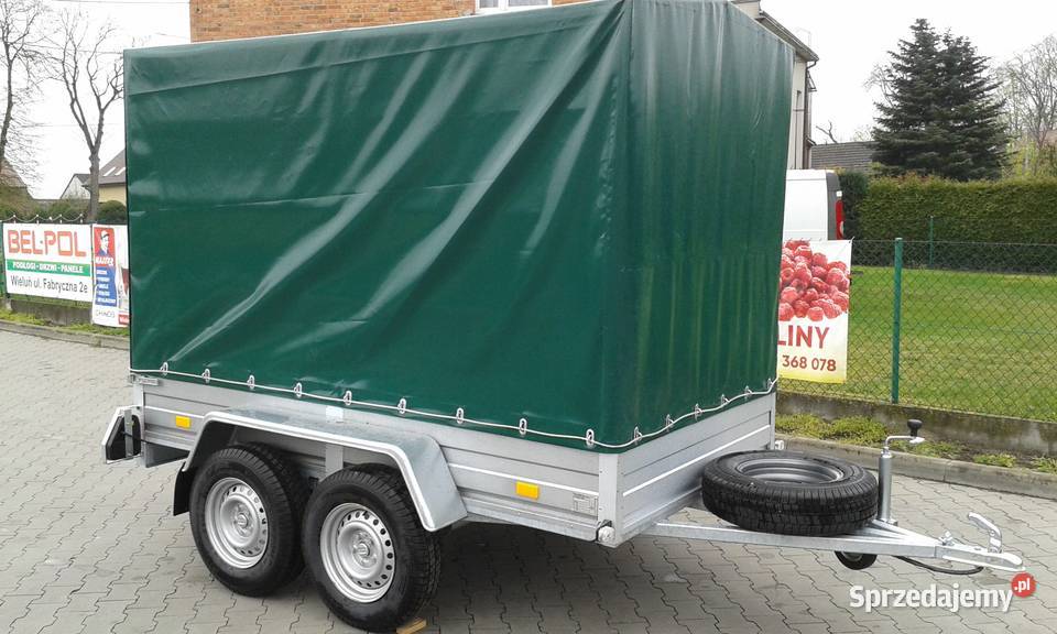 Przyczepa Rydwan 270x150x180 dwuosiowa plandeka Wieluń