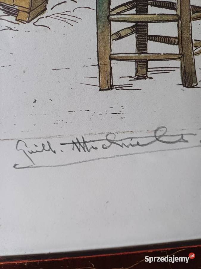 vintage obraz kolorowy grawer Nowy Targ