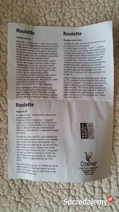 ROULETTE RULETKA rodzinna gra Puławy sprzedam