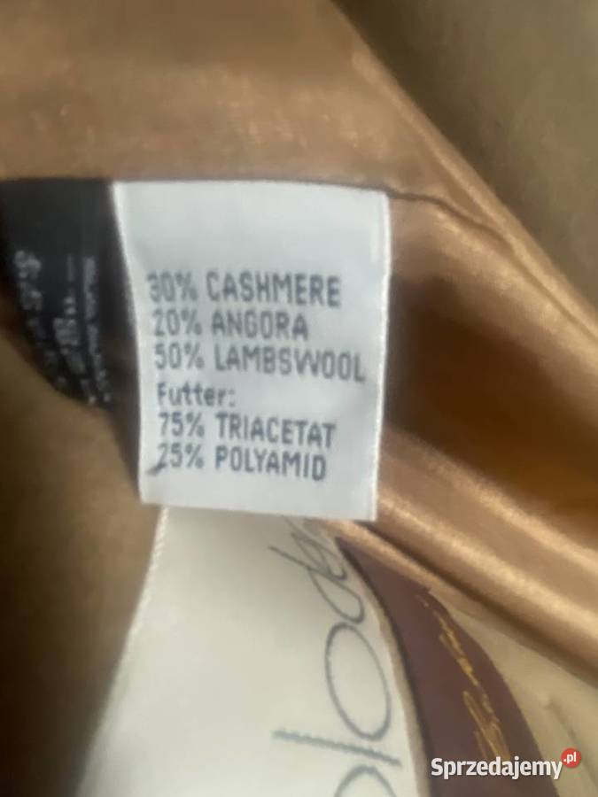 Płaszcz z kożuchem brązowy/beżowy Obrowiec sprzedam