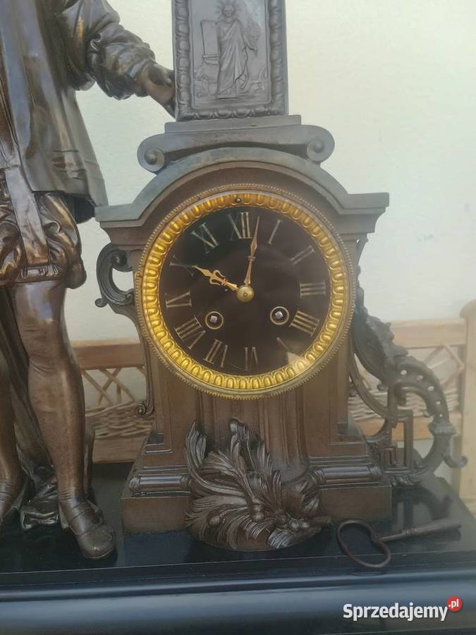 Kominkowy zegar marmurowy francuski Rzeszów