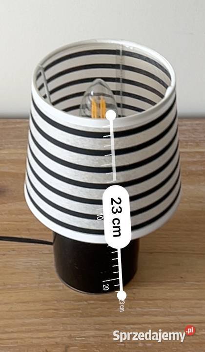 Lampka nocna ceramiczna z abażurem w paski 23 Warszawa sprzedam