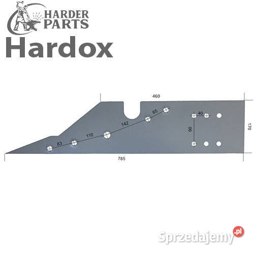 Płoza długa HARDOX 400542P części do pługa BRIX nieuszkodzony Suwałki