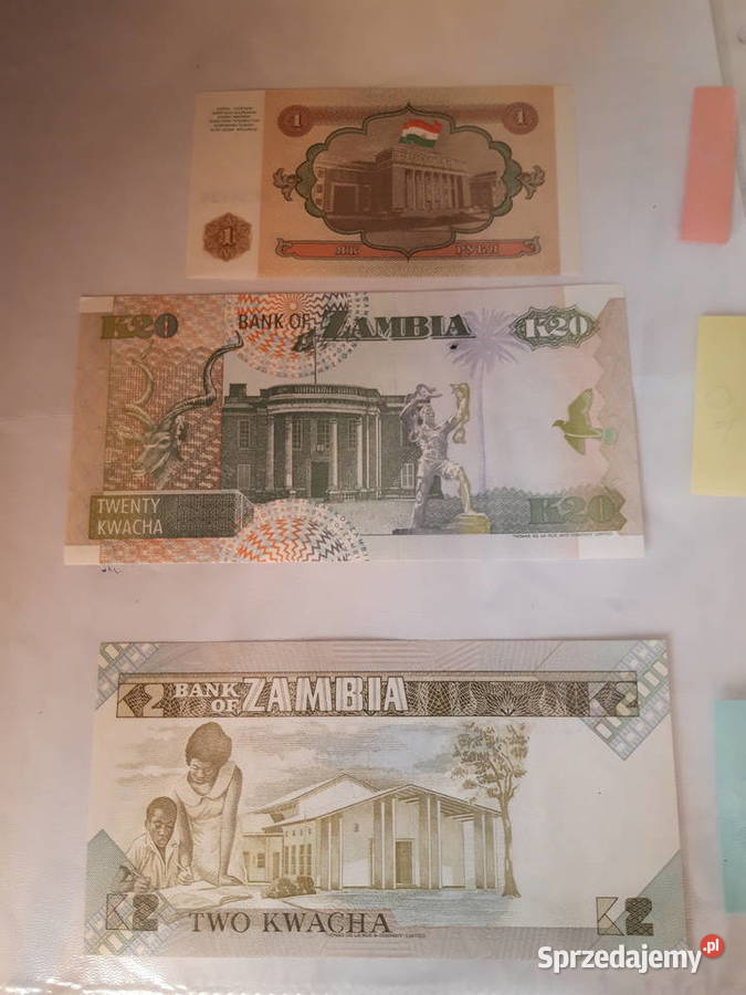 Banknot kolekcjonerski Zambia Tadżykistan Ruda Śląska