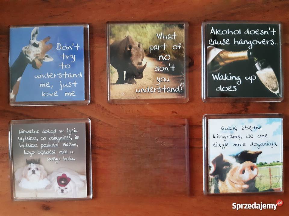 5 sztuk Magnes na lodówkę Motto Gubię zbędne Warszawa