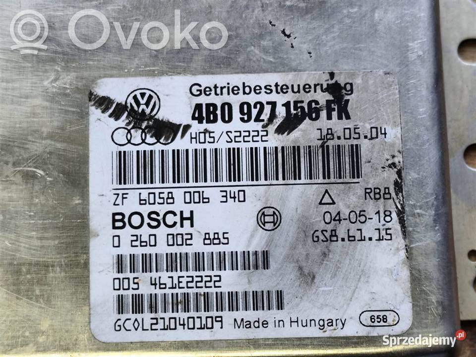 Audi A6 C5 STEROWNIK MODUŁ KOMPUTER SKRZYNI Skrzynie biegów automatyczne