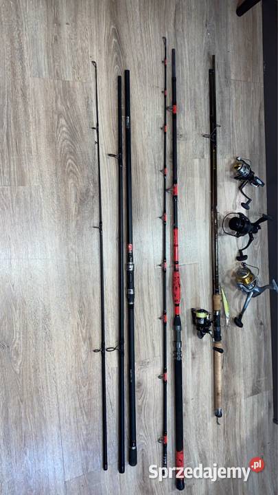 Wędkarski Zestaw wędek i kołowrotków dziś taka Kotlin