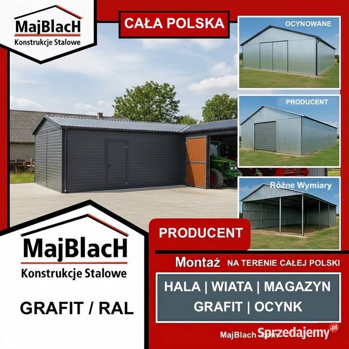 Blaszak Garaż w kształcie L Blaszak PRODUCENT Braniewo