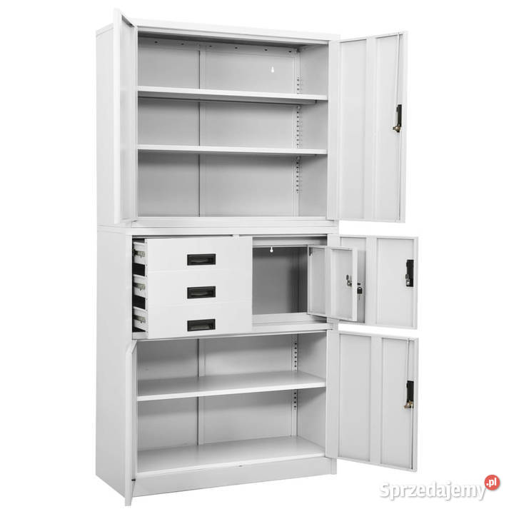 Szafa biurowa biała 90x40x180 stalowa WM336413 mazowieckie