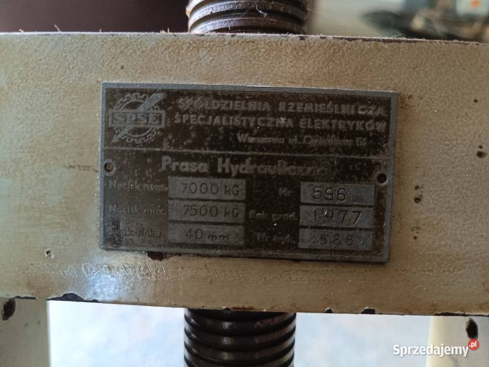 Prasa hydrauliczna polska Zodiak Chojnów