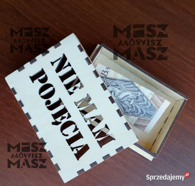 Pudełko na pieniądze kasę hajs Mikołaja urodziny Rękodzieło Racot