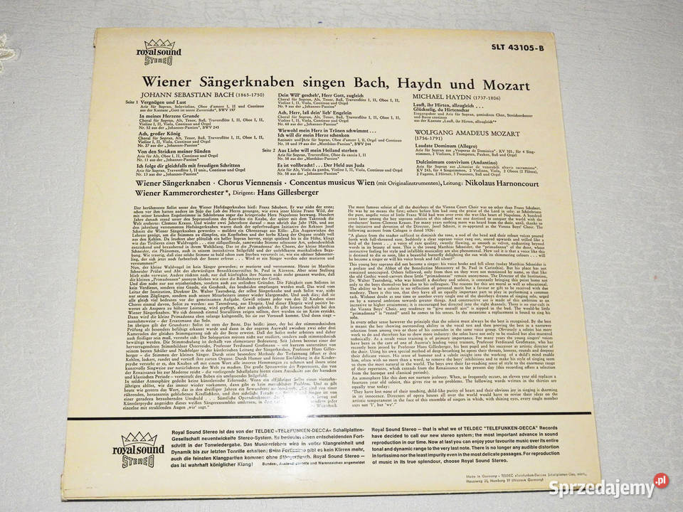 Wiener Sngerknaben Bach Haydn Und Mozart Winyl Płyty i kasety podkarpackie Przemyśl