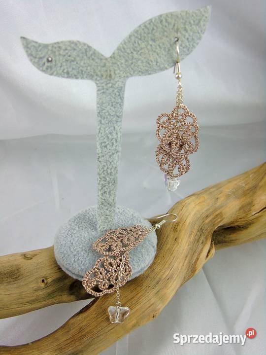 Kolczyki koronkoweróżne wzory kolory Biżuteria dla Pań Wiśniowa