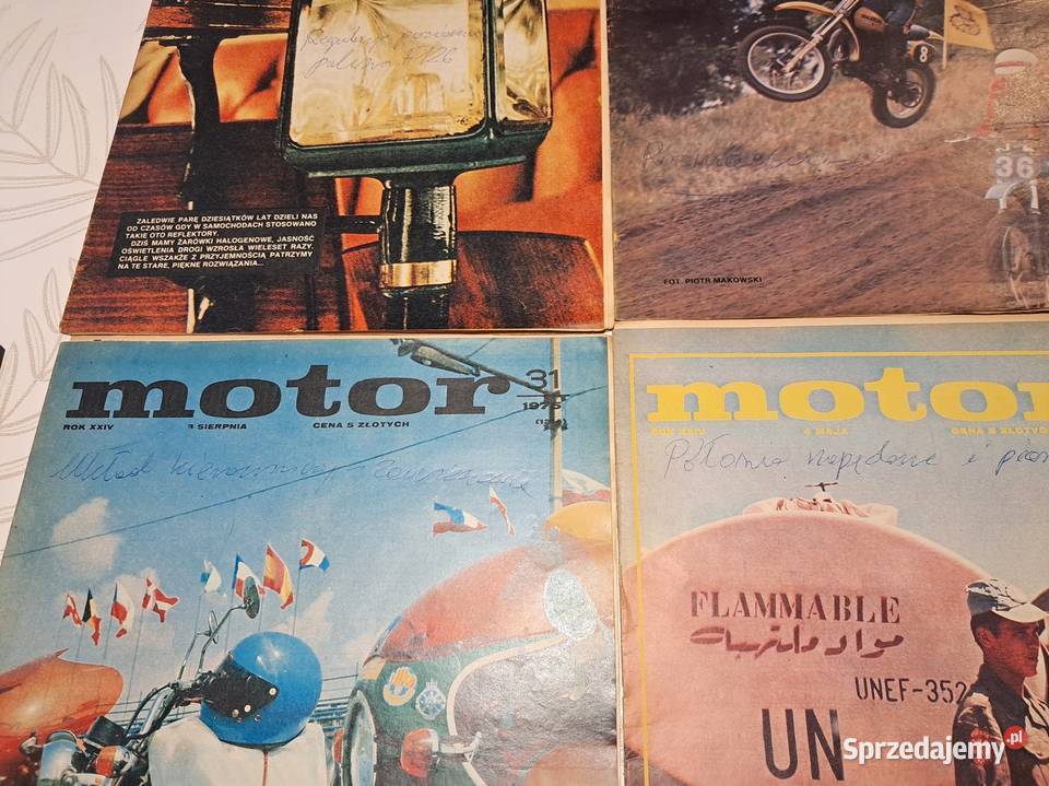Drugi pakiet czasopisma MOTOR 1975 1977 1978
