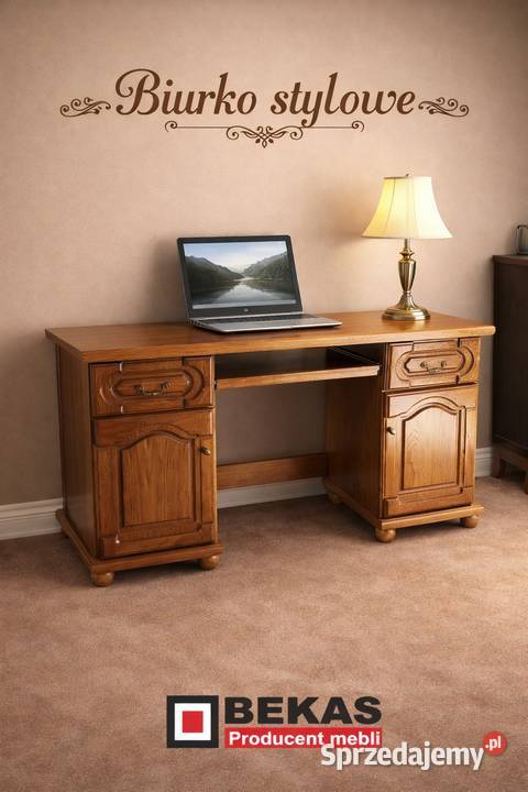Biurko 140 Biały Dąb Prowansalski Producent Biurka Chorzów sprzedam