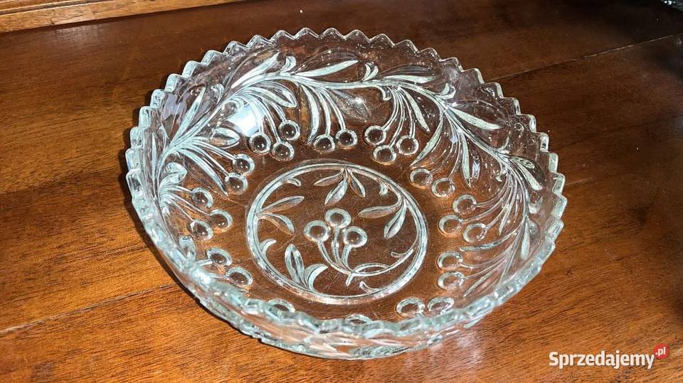 Salaterka miska owocarka Szkło prasowane Dekor Gdańsk