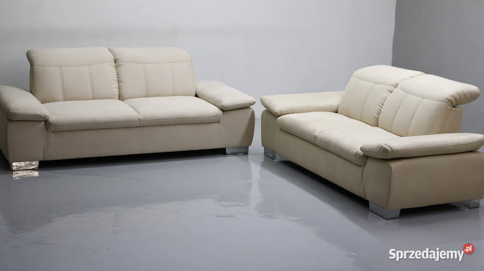 TAS nowy komplet 3 2 kanapy ZESTAW sofa jasna