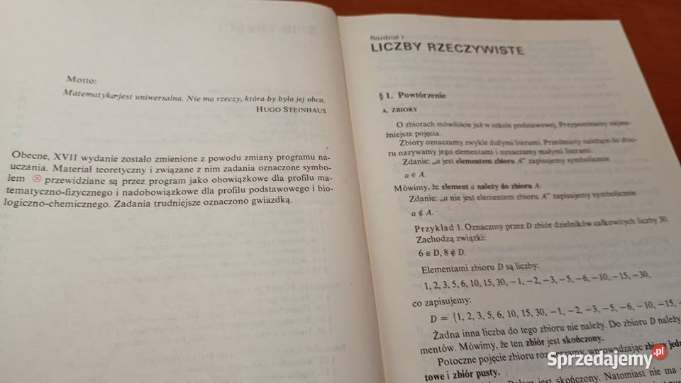 Algebra klasy 1 liceum ogólnokształcącego Gdańsk