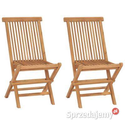 vidaXL Składane krzesła ogrodowe 2 lite drewno mazowieckie Warszawa