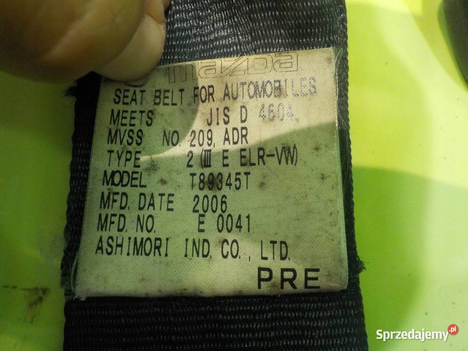 MAZDA MX5 III 06r pas bezpieczenstwa prawy przod mazowieckie Suków