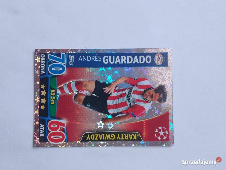 Karta gwiazdy Andres Guardado Match Attax Chrzanów