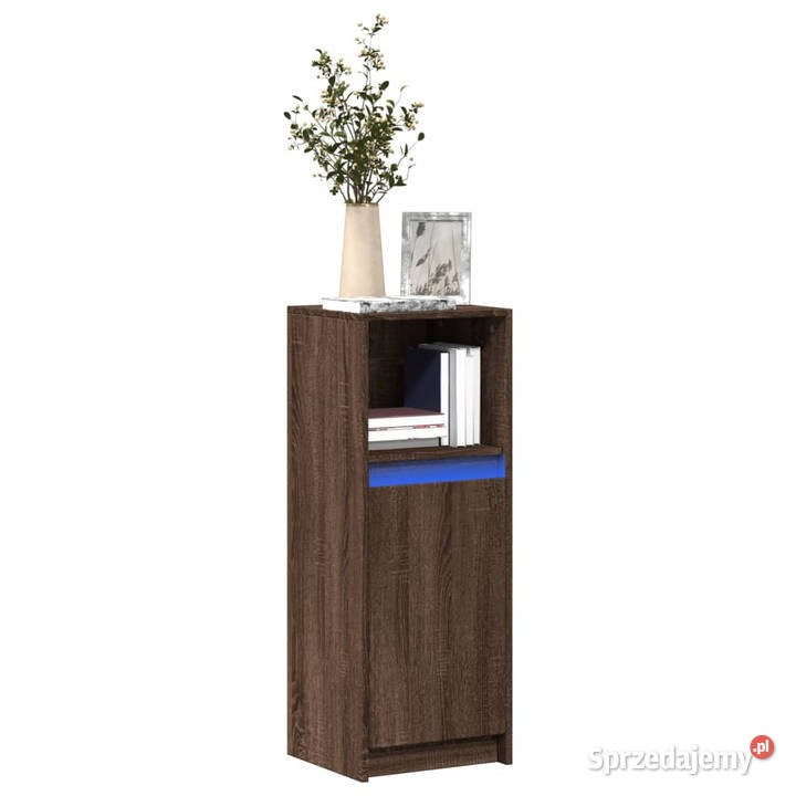Szafka z LED brązowy dąb 38x34x100 WM852172 Warszawa
