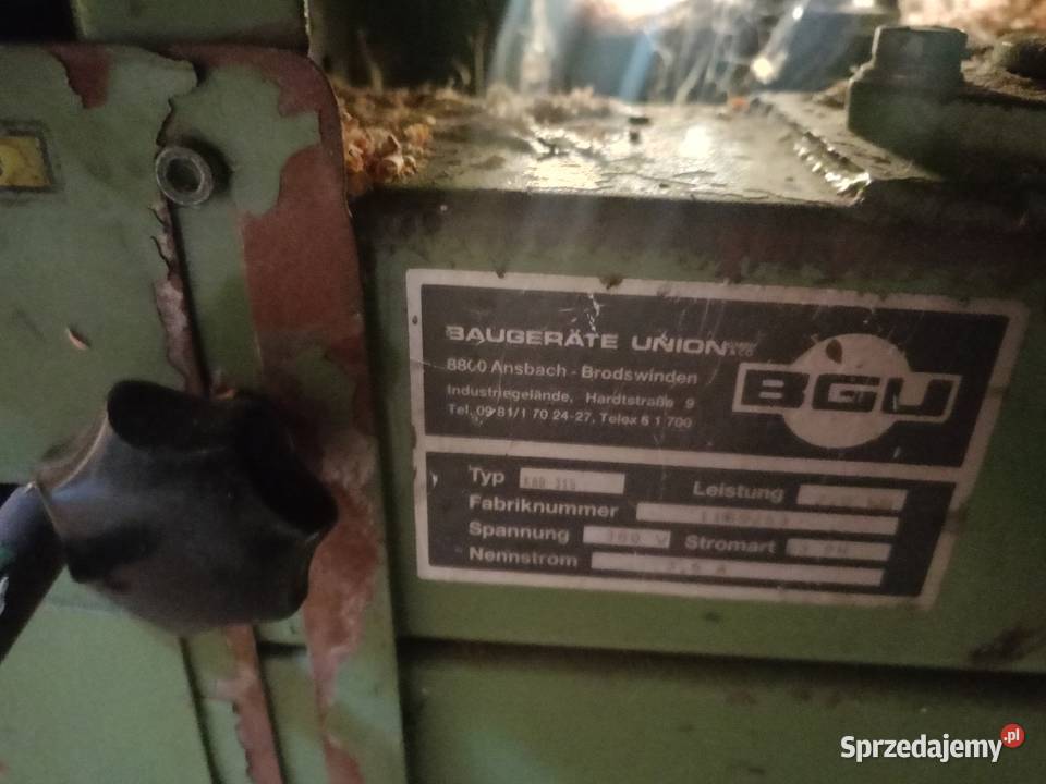 Grubościówko heblarka BGU wał 31 śląskie Siedlec