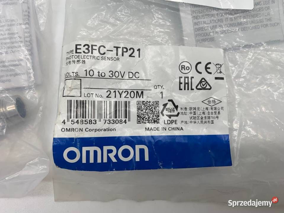 Omron E3FCTP21 Photoelectric Sensor Pozostałe Warszawa
