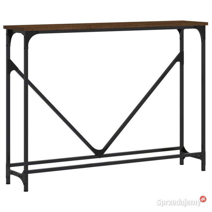 Stolik konsolowy brązowy dąb 102x225x75 WM834134 sprzedam