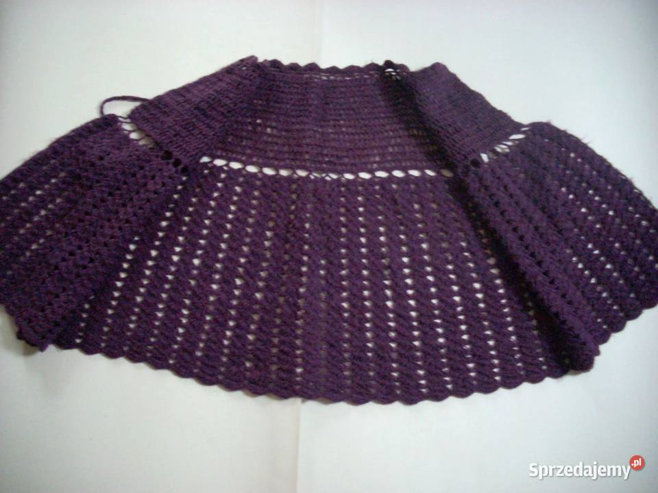 Ażurowe Ponczo Narzutka Szydełkowa Rozmiar 38(M) Nowy Sącz
